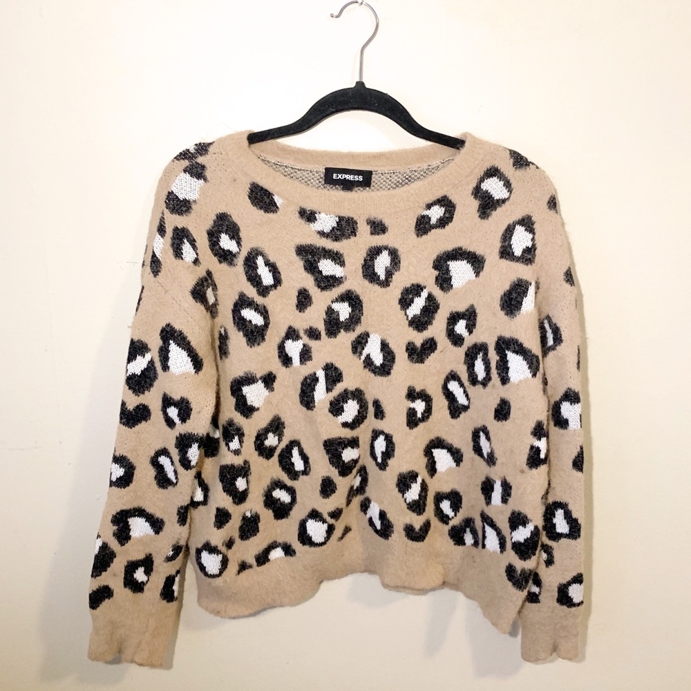 Express Animal Print Sweater / Giraffe